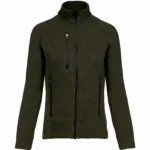 Heather damesvest met rits, dark khaki melange — productfoto 7