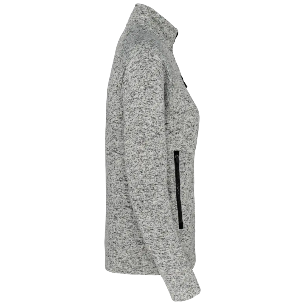 Heather damesvest met rits, light grey melange — productfoto 7