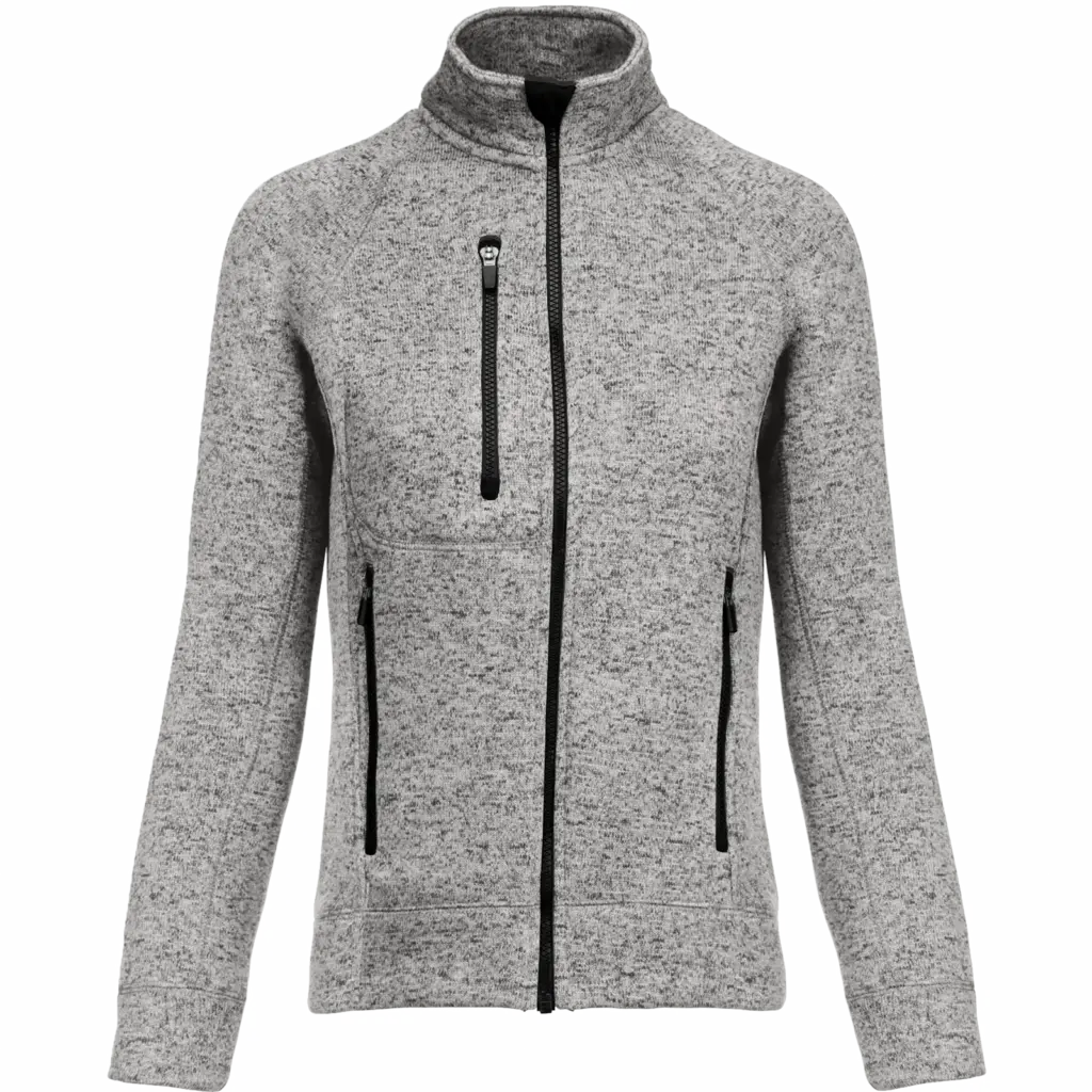 Heather damesvest met rits, light grey melange — productfoto 8