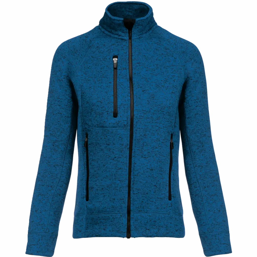 Heather damesvest met rits, light royal blue melange — productfoto 9
