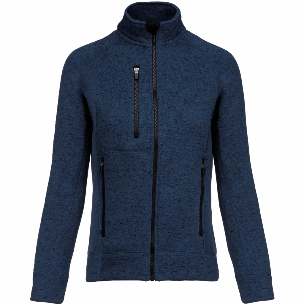 Heather damesvest met rits, navy melange — productfoto 10
