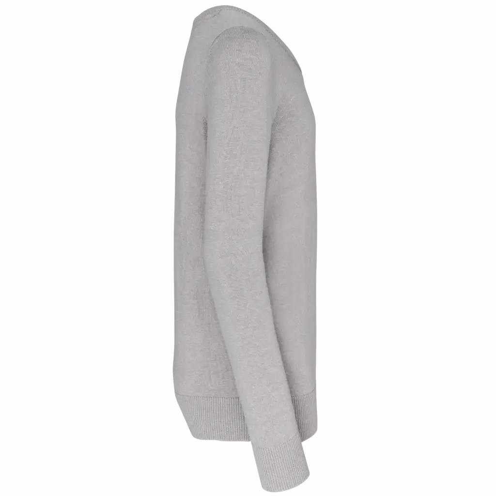 Trui met V-hals kind, grey melange — productfoto 5