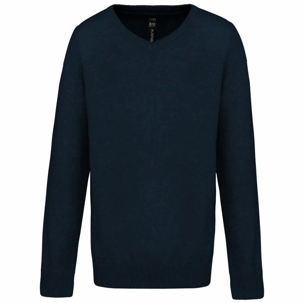 Kids V-Neck Sweater K9109 Custom School Cotton Blend 6-14 — product photo 7