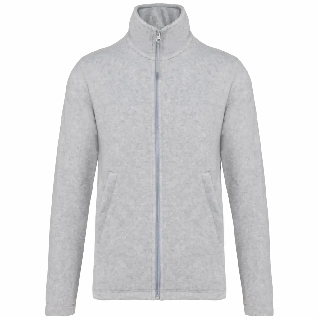 Microfleece met rits heren, ash heather — productfoto 6
