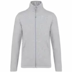 Microfleece met rits heren, ash heather — productfoto 6