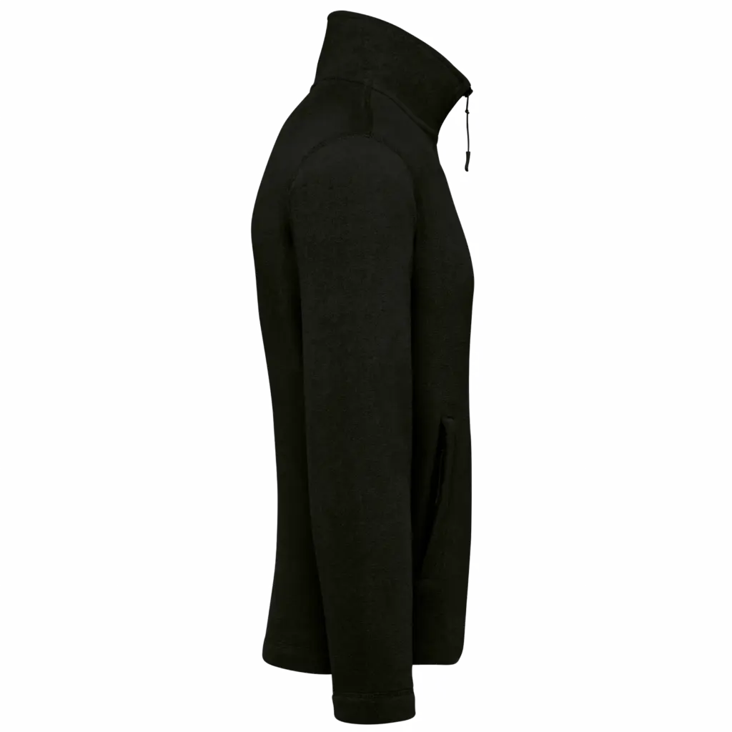 Microfleece met rits heren, black — productfoto 7
