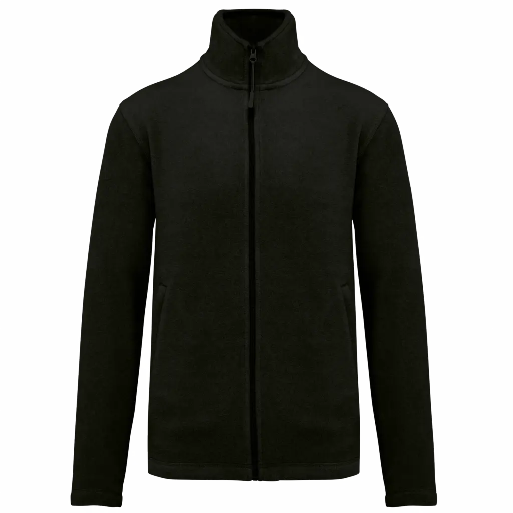 Microfleece met rits heren, black — productfoto 8