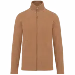 Microfleece met rits heren, camel heather — productfoto 9