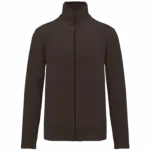 Microfleece met rits heren, chocolate — productfoto 10