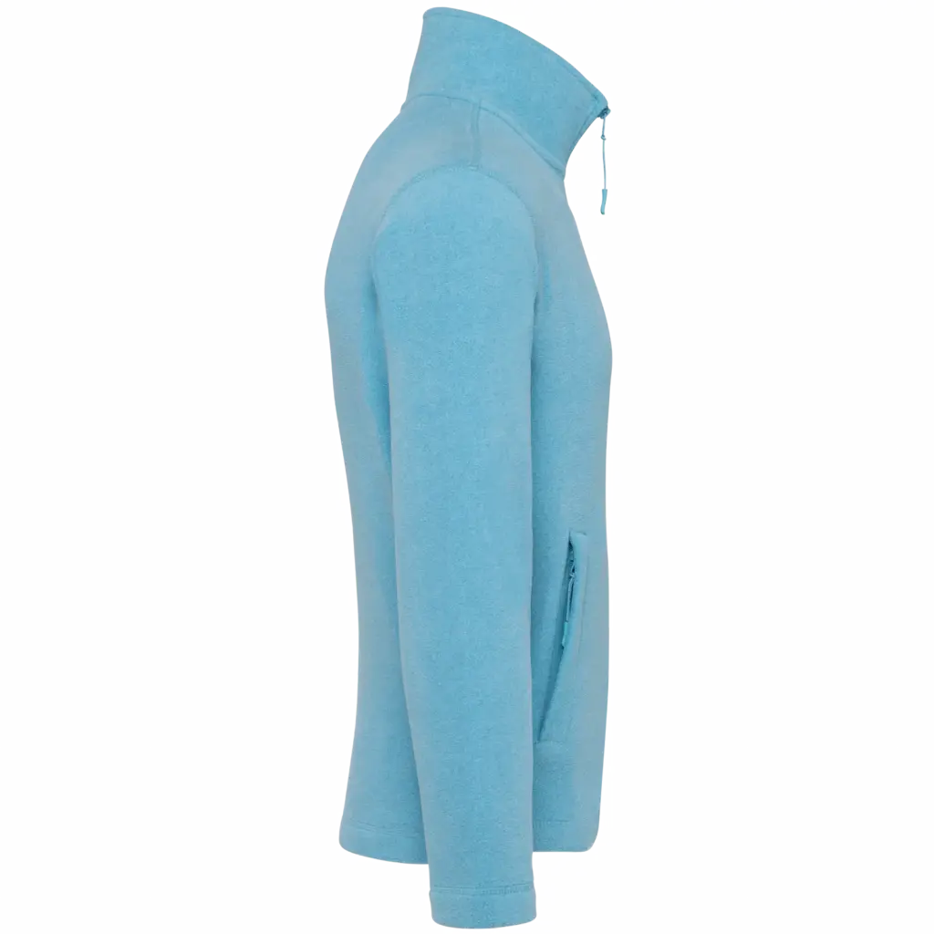Microfleece met rits heren, cloudy blue heather — productfoto 10