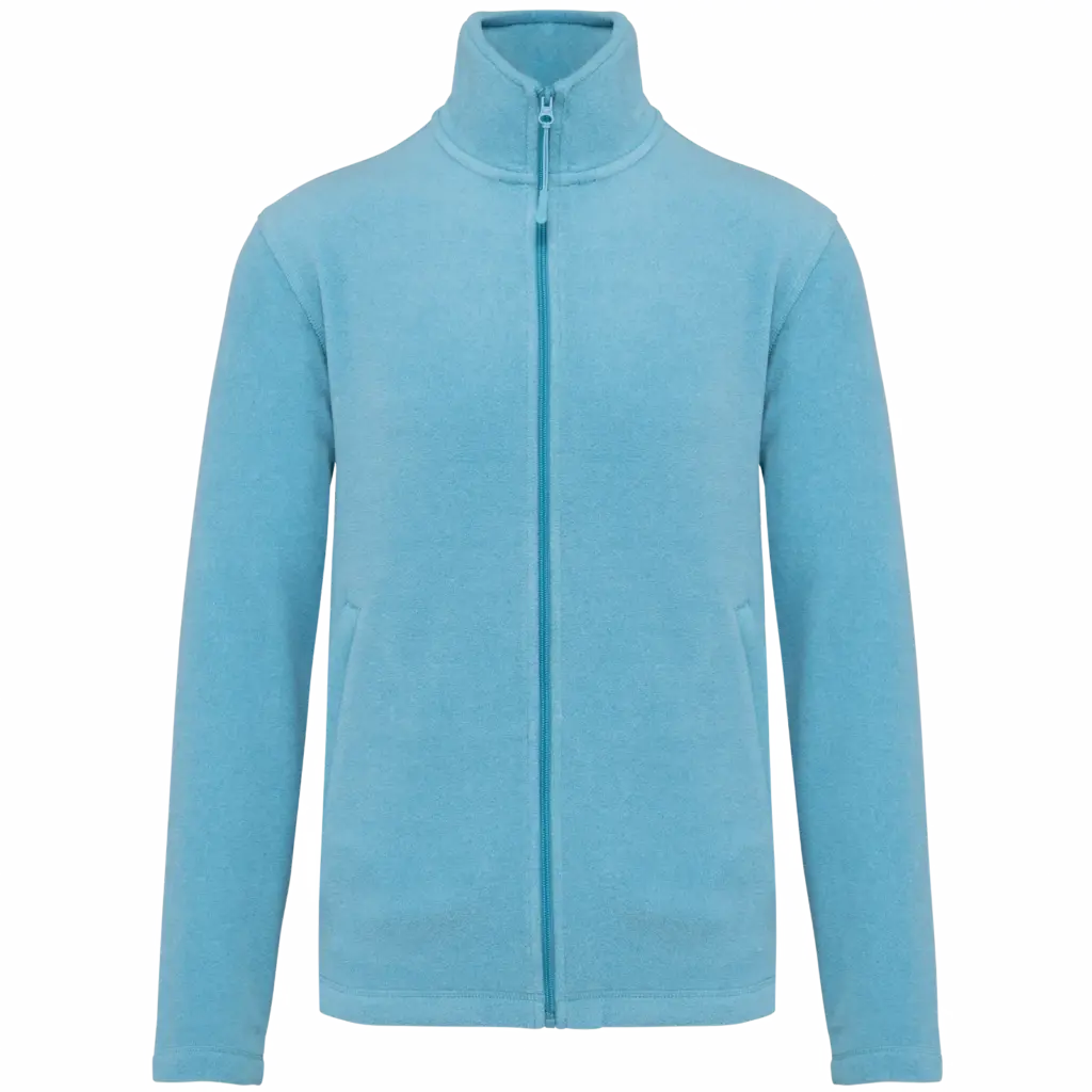 Microfleece met rits heren, cloudy blue heather — productfoto 11