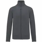 Microfleece met rits heren, convoy grey — productfoto 12