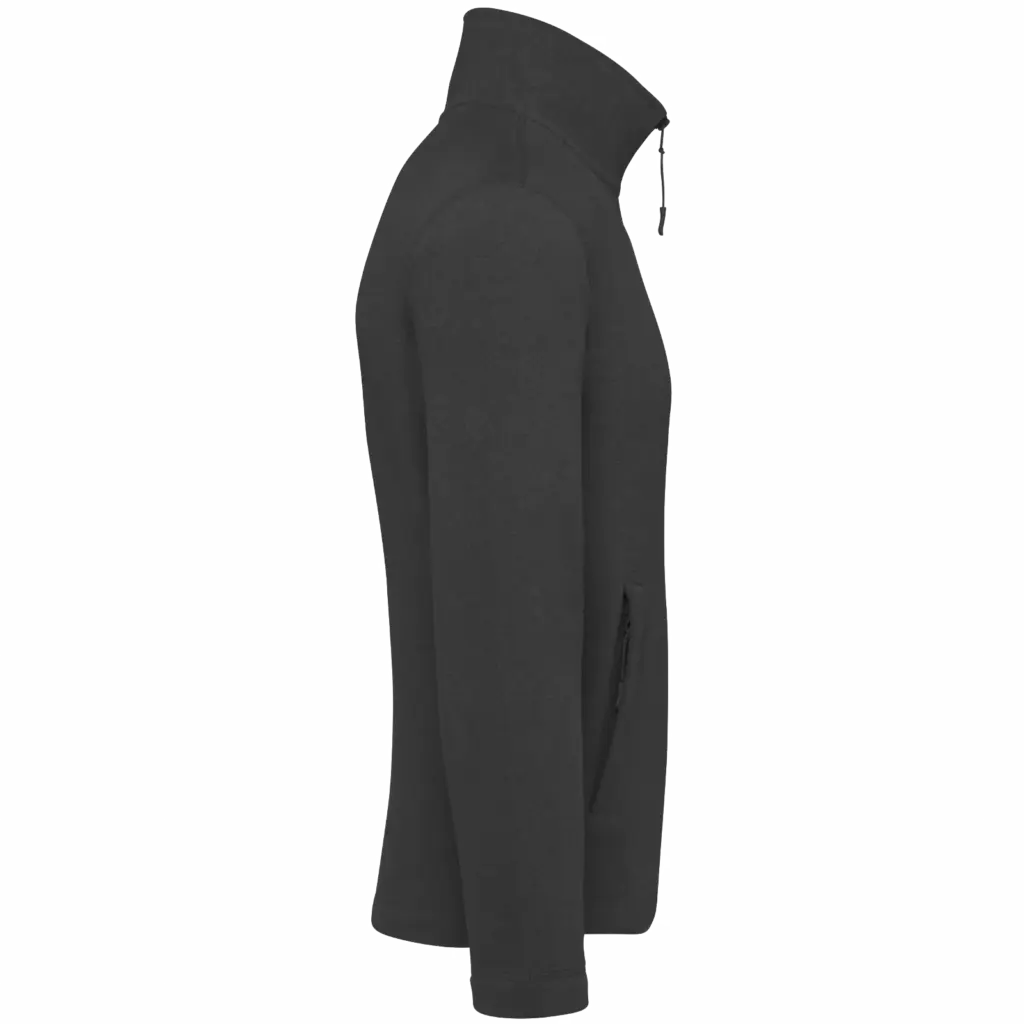 Microfleece met rits heren, dark grey — productfoto 12