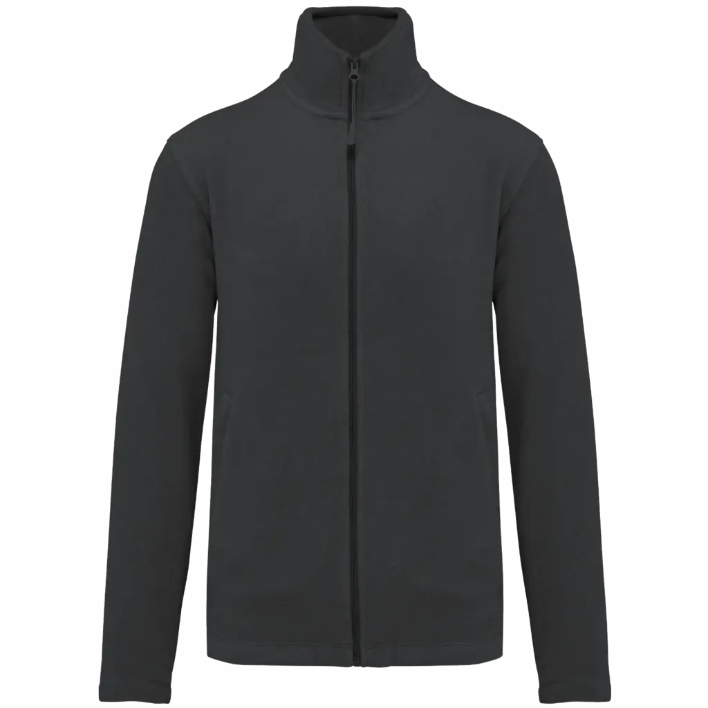 Microfleece met rits heren, dark grey — productfoto 13