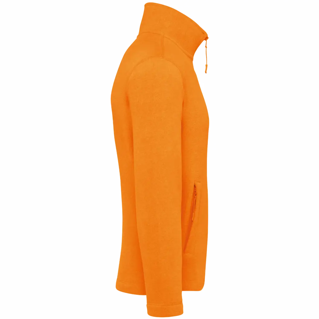 Microfleece met rits heren, fluorescent orange — productfoto 14