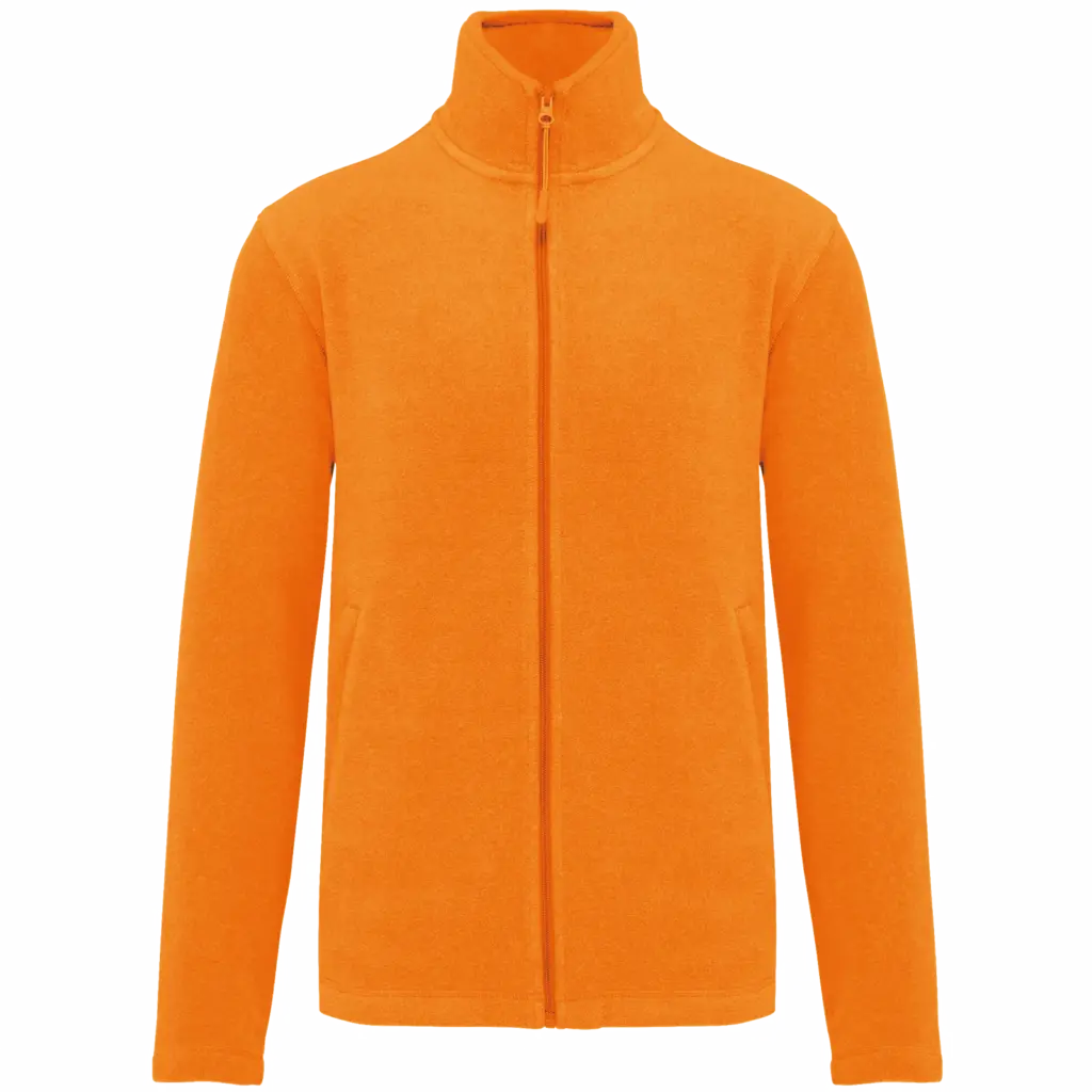 Microfleece met rits heren, fluorescent orange — productfoto 15