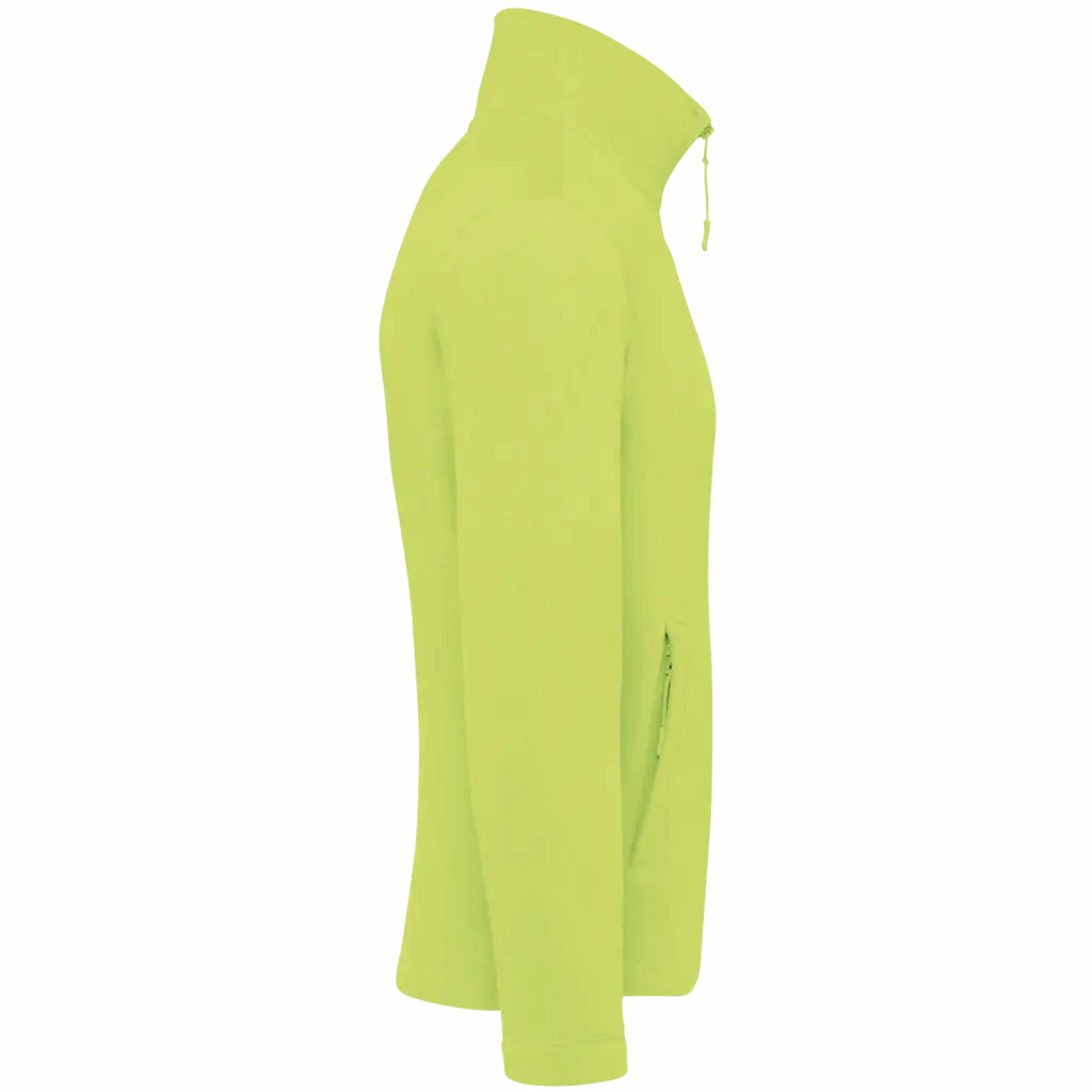 Microfleece met rits heren, fluorescent yellow — productfoto 15