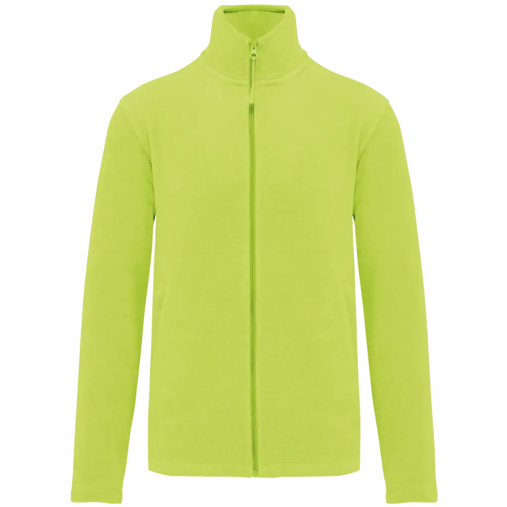 Microfleece met rits heren, fluorescent yellow — productfoto 16