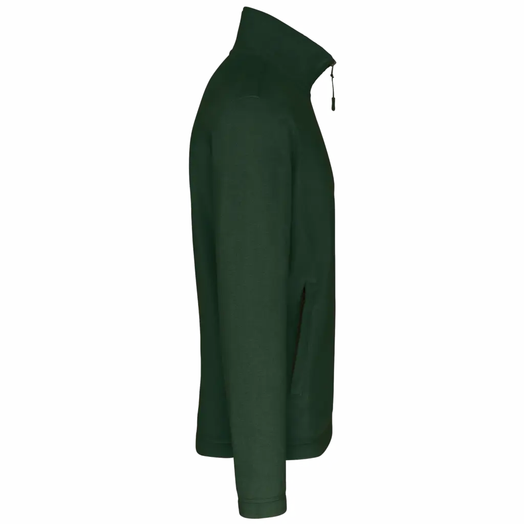 Microfleece met rits heren, forest green — productfoto 16