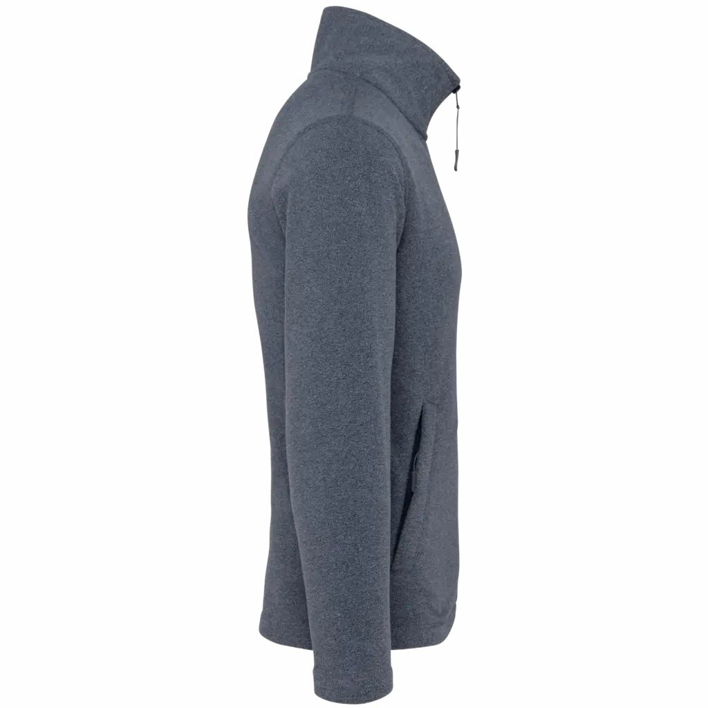 Microfleece met rits heren, french navy heather — productfoto 17