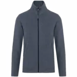 Microfleece met rits heren, french navy heather — productfoto 18