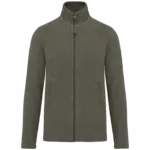 Microfleece met rits heren, green marble heather — productfoto 19
