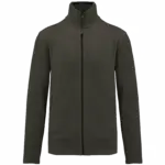 Microfleece met rits heren, green olive — productfoto 20