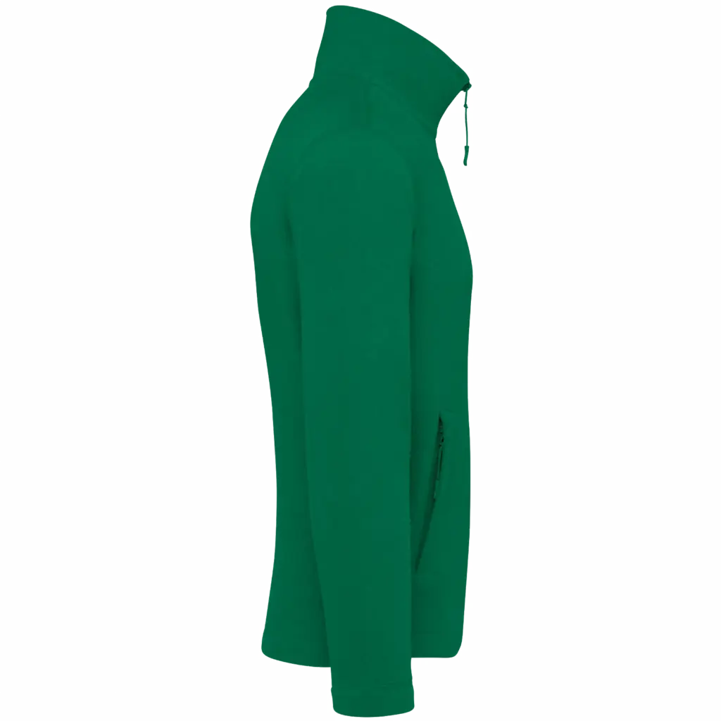 Microfleece met rits heren, kelly green — productfoto 20