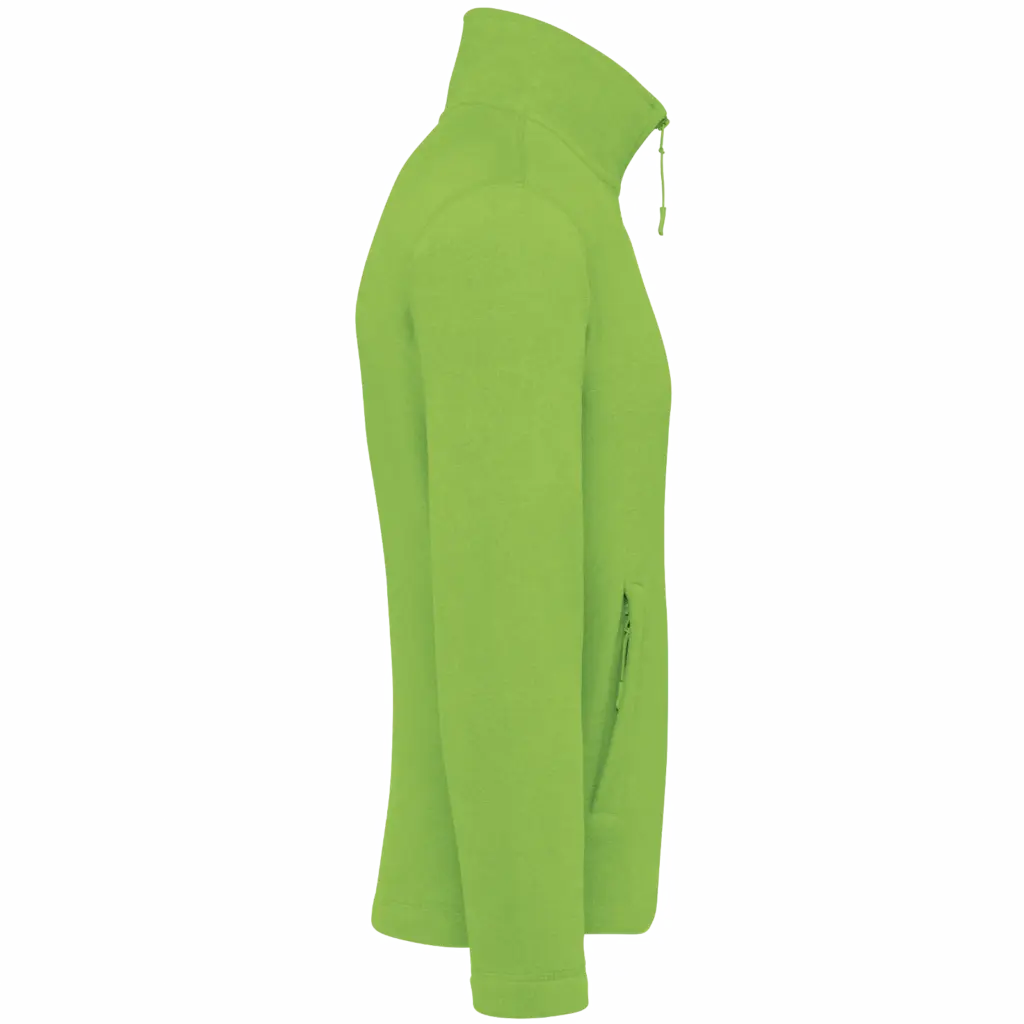 Microfleece met rits heren, lime — productfoto 21