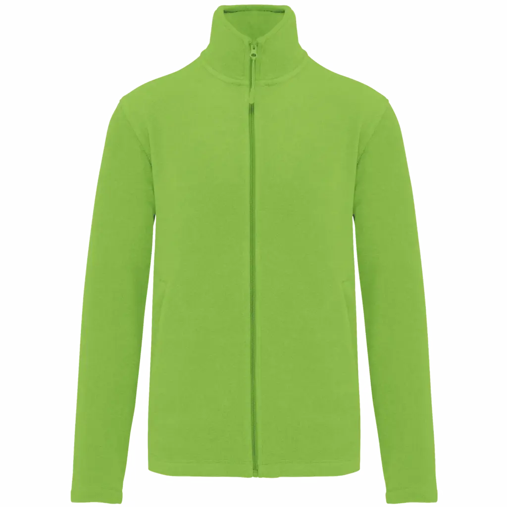 Microfleece met rits heren, lime — productfoto 22