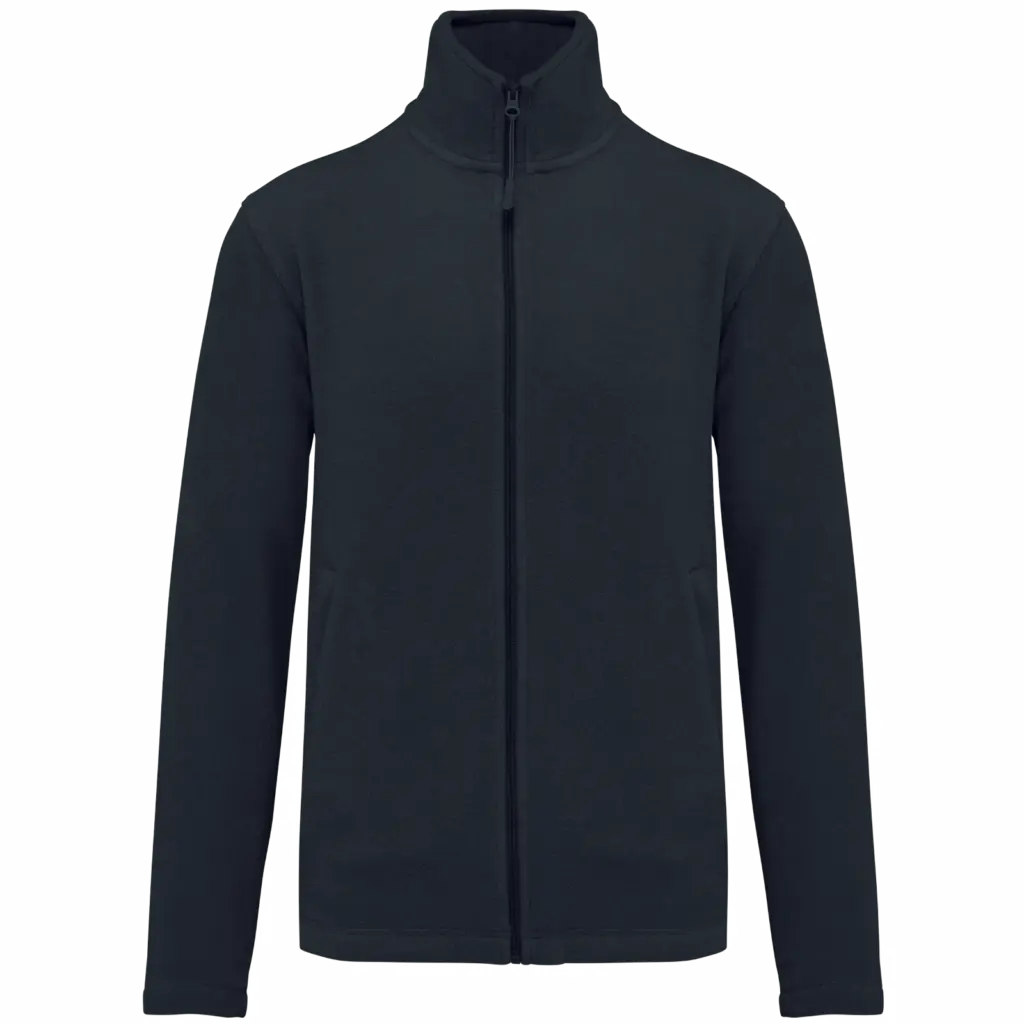 Microfleece met rits heren, navy — productfoto 23
