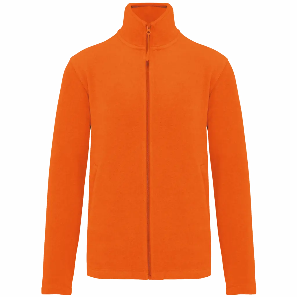 Microfleece met rits heren, orange — productfoto 24