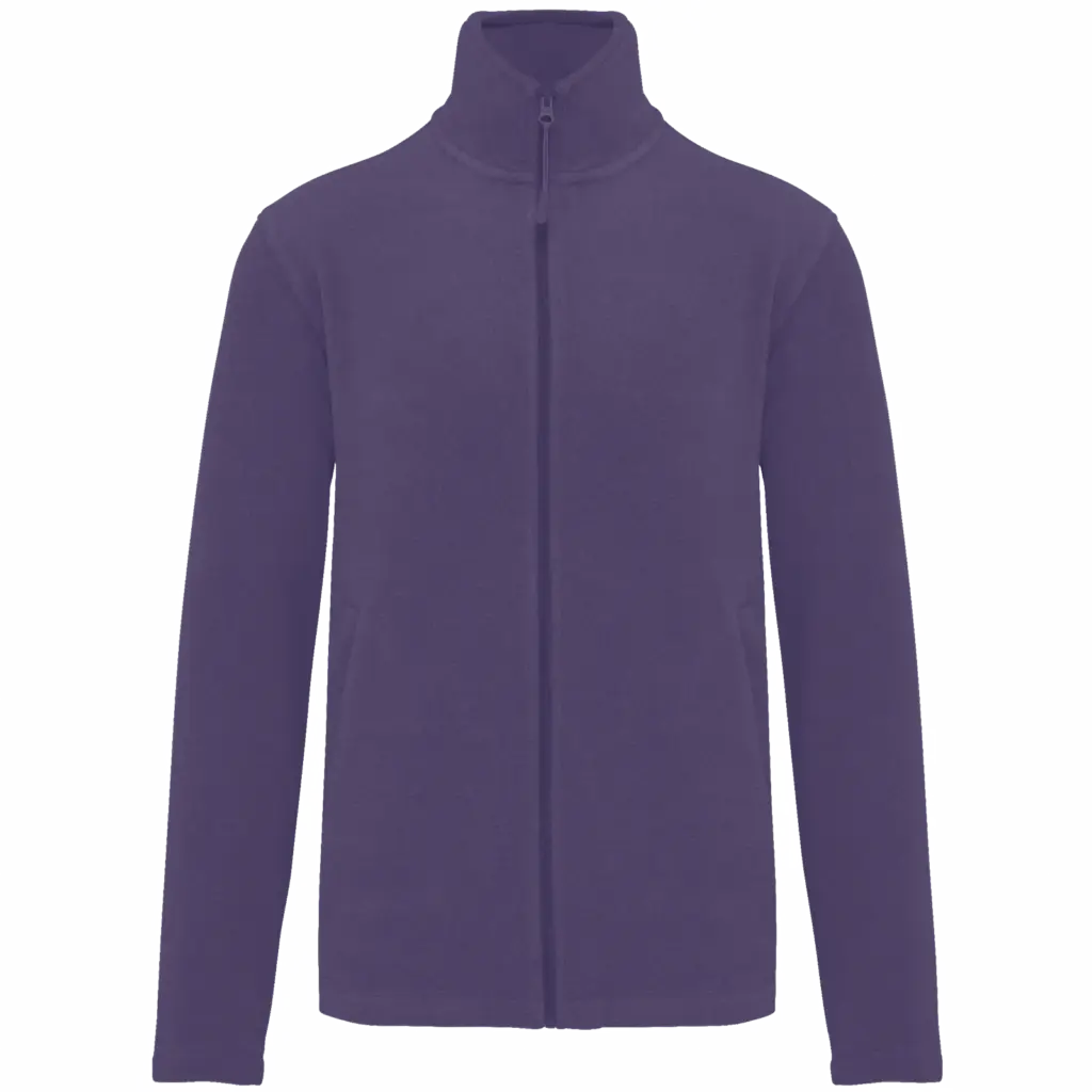Microfleece met rits heren, purple — productfoto 25