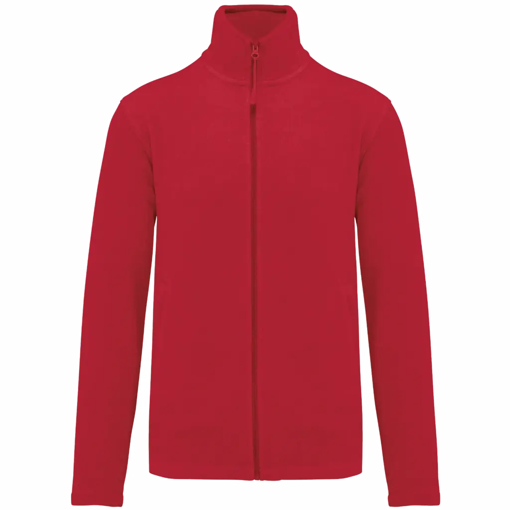Microfleece met rits heren, red — productfoto 26