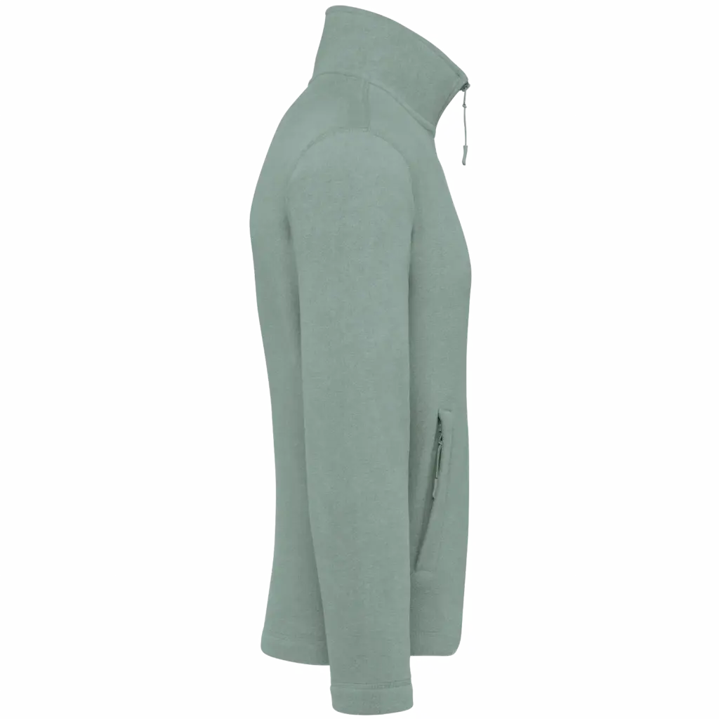 Microfleece met rits heren, sage — productfoto 27