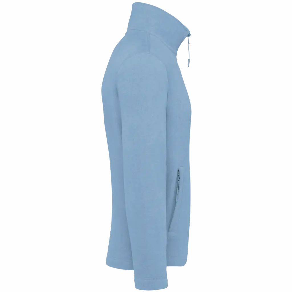 Microfleece met rits heren, sky blue — productfoto 28