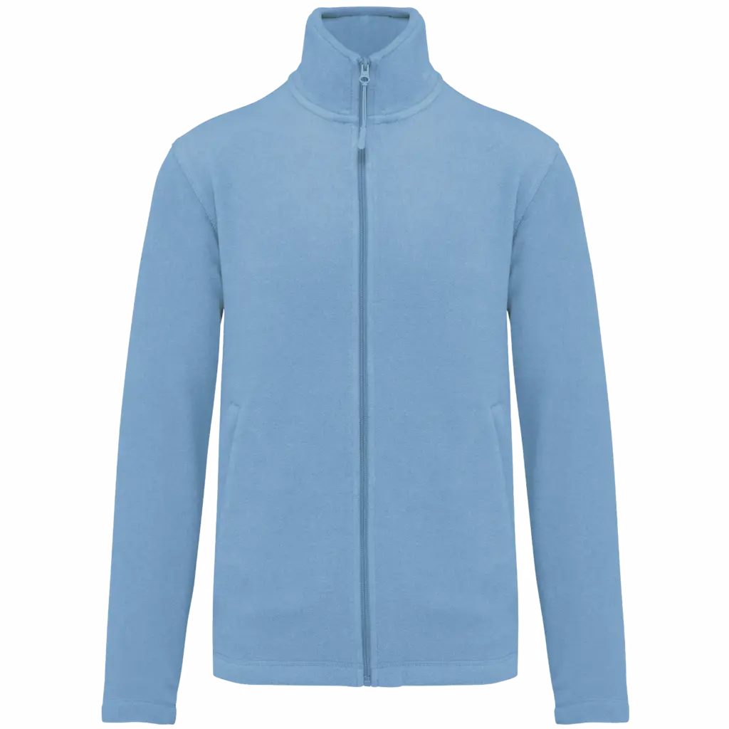 Microfleece met rits heren, sky blue — productfoto 29