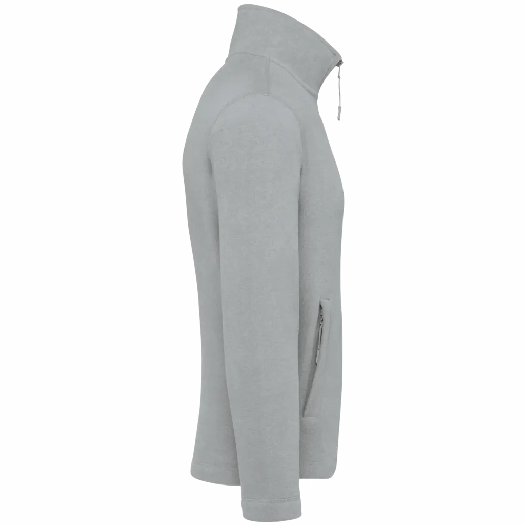 Microfleece met rits heren, snow grey — productfoto 29