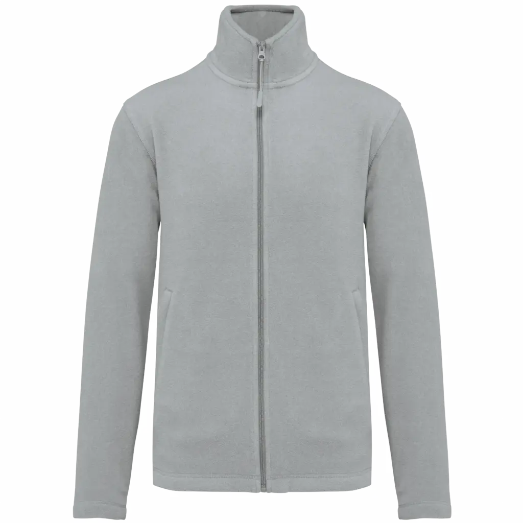 Microfleece met rits heren, snow grey — productfoto 30