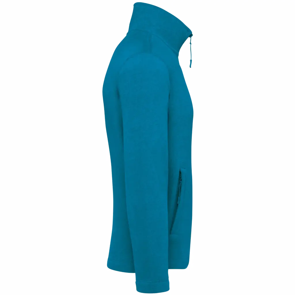 Microfleece met rits heren, tropical blue — productfoto 30