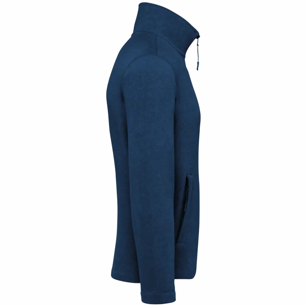 Microfleece met rits heren, true indigo — productfoto 31