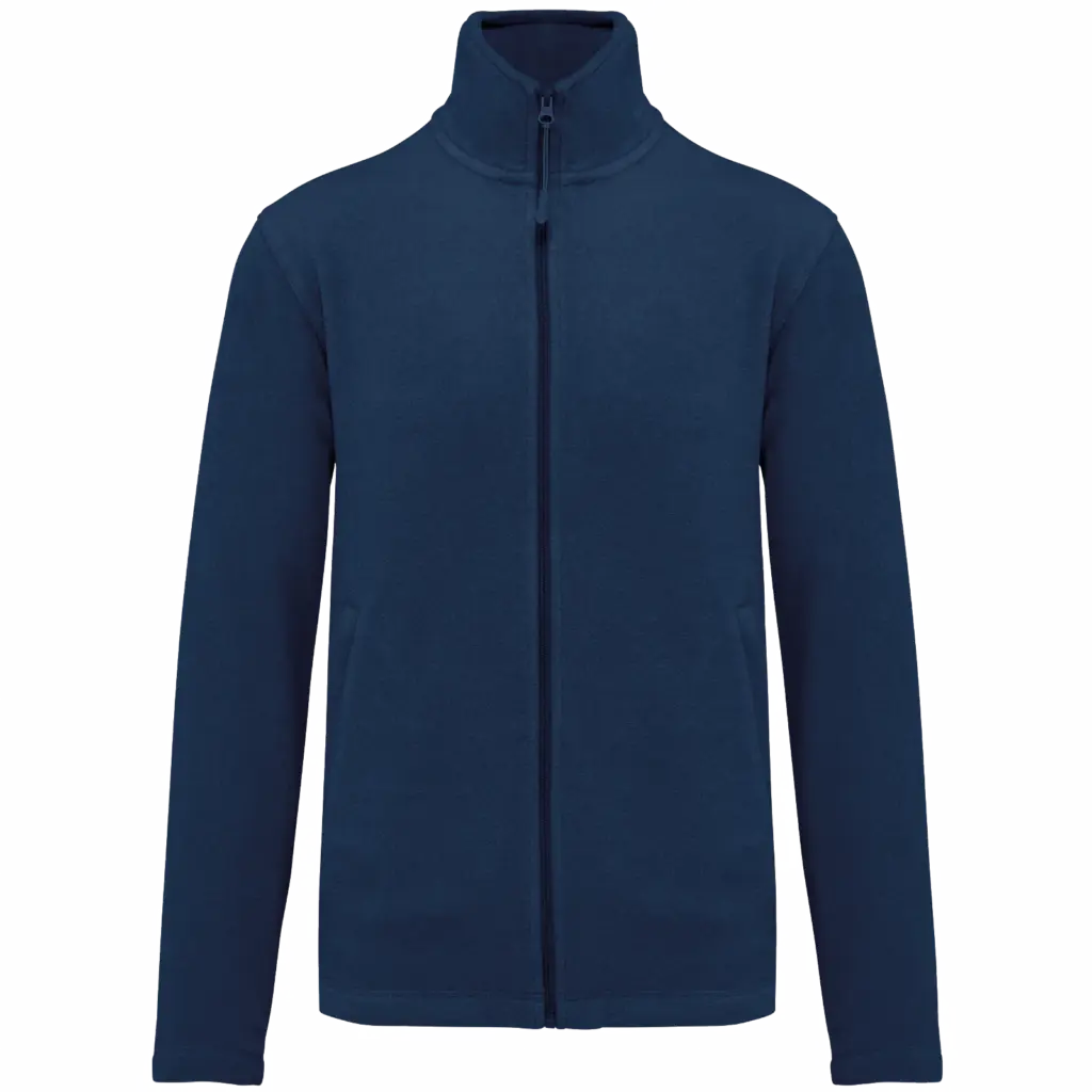 Microfleece met rits heren, true indigo — productfoto 32