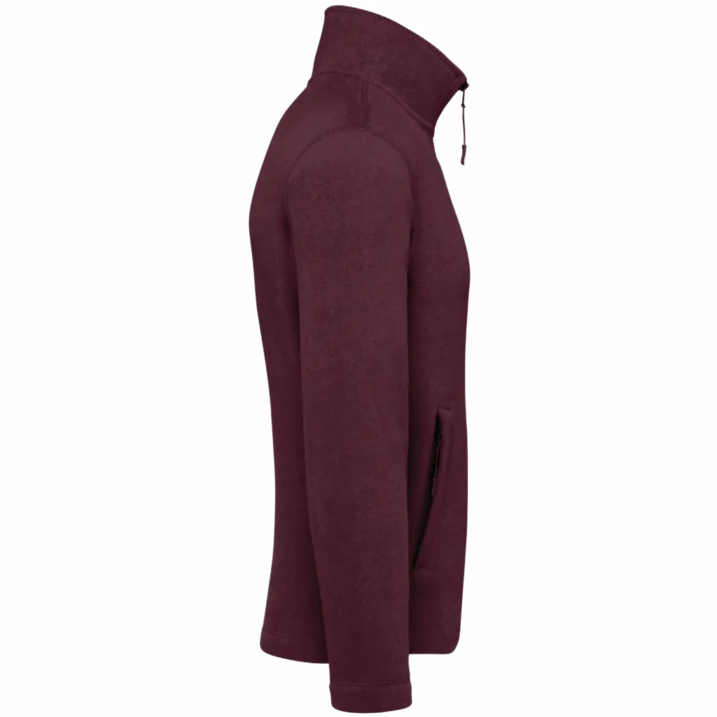 Microfleece met rits heren, wine — productfoto 33