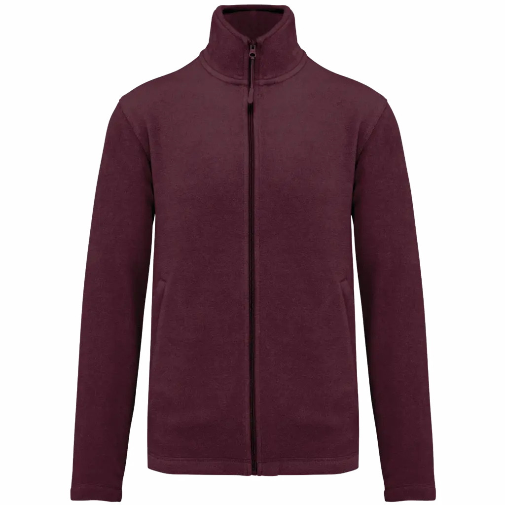 Microfleece met rits heren, wine — productfoto 34