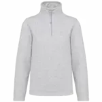 Enzo - Fleece met ritskraag, ash heather — productfoto 22