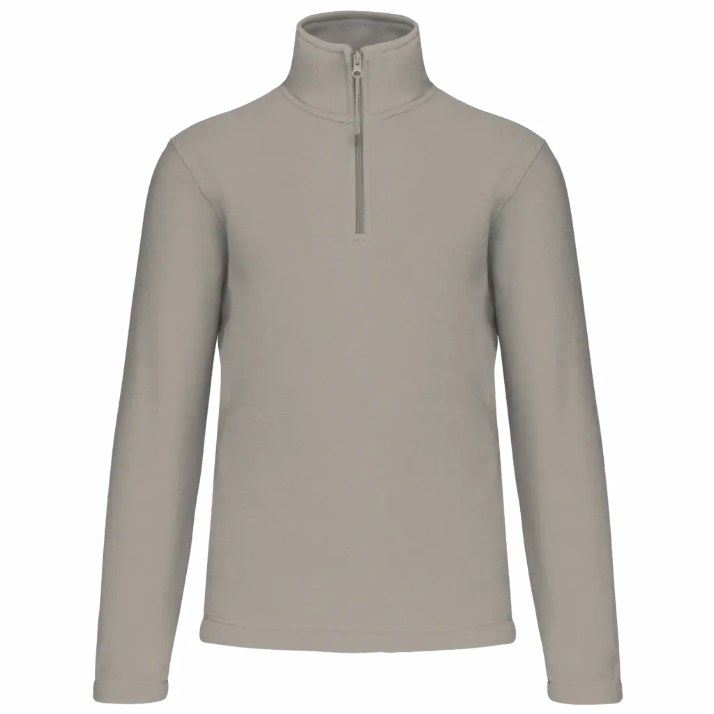 Enzo - Fleece met ritskraag, beige — productfoto 23