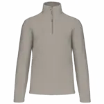 Enzo - Fleece met ritskraag, beige — productfoto 23