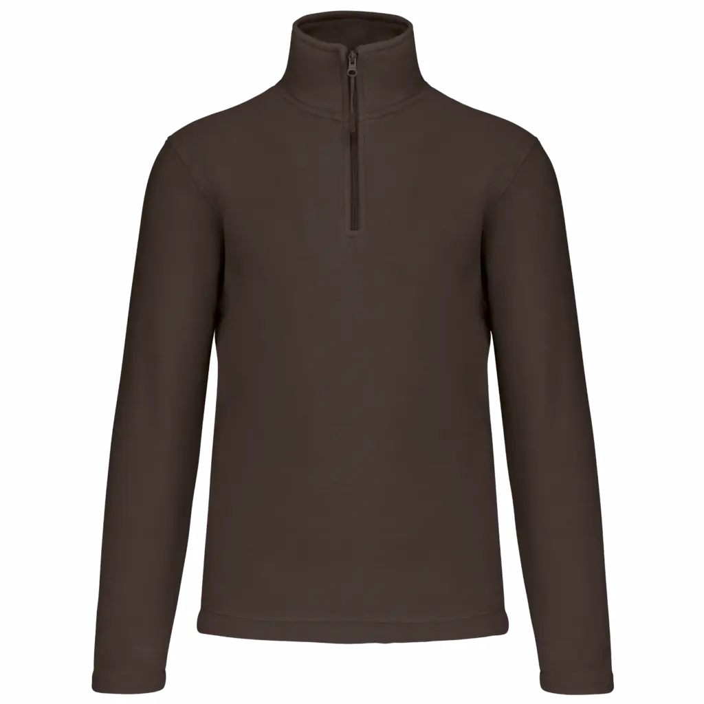 Enzo - Fleece met ritskraag, chocolate — productfoto 26