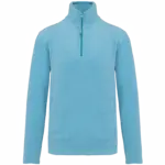 Enzo - Fleece met ritskraag, cloudy blue heather — productfoto 27