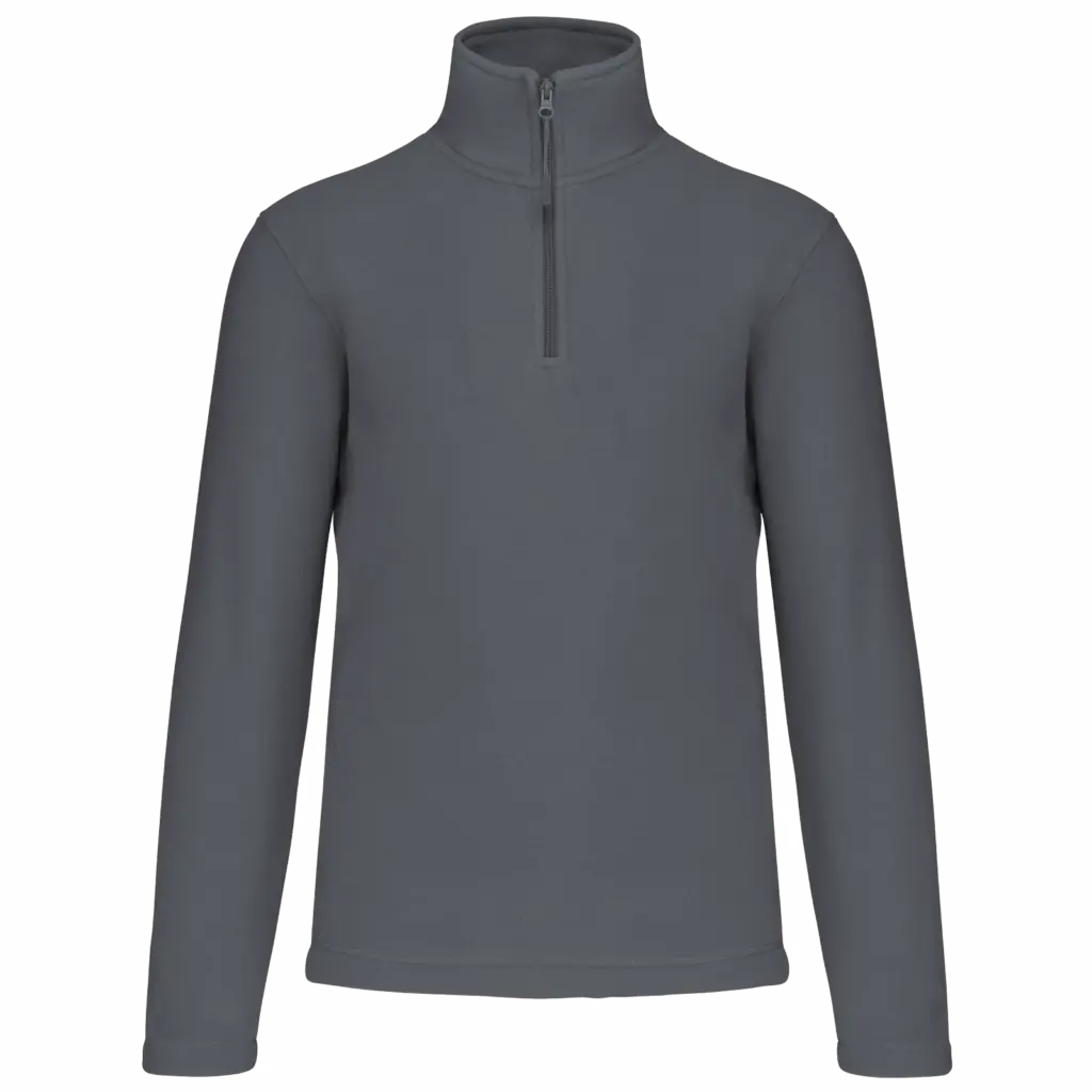 Enzo - Fleece met ritskraag, convoy grey — productfoto 28